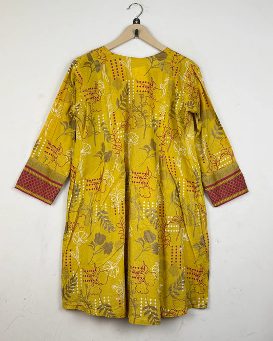 Buy Premium Summer Kurti in Yellow LAWN by Cut Label for | OTS Thrift Store Pakistan