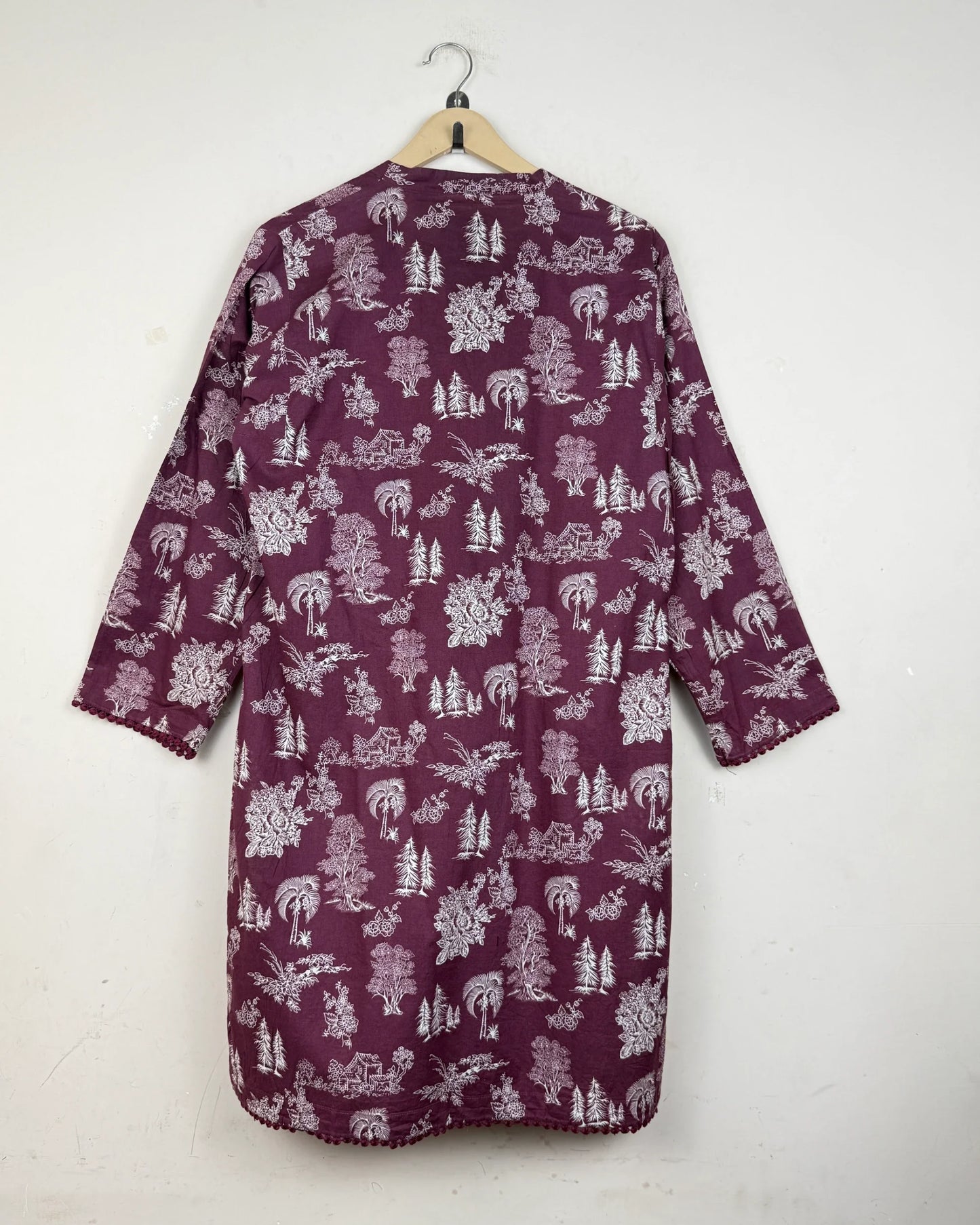 Preloved Summer Kurti by Khaadi in Burgundy Red Lawn Cotton for - Premium Condition | OTS Pakistan (SK-39)