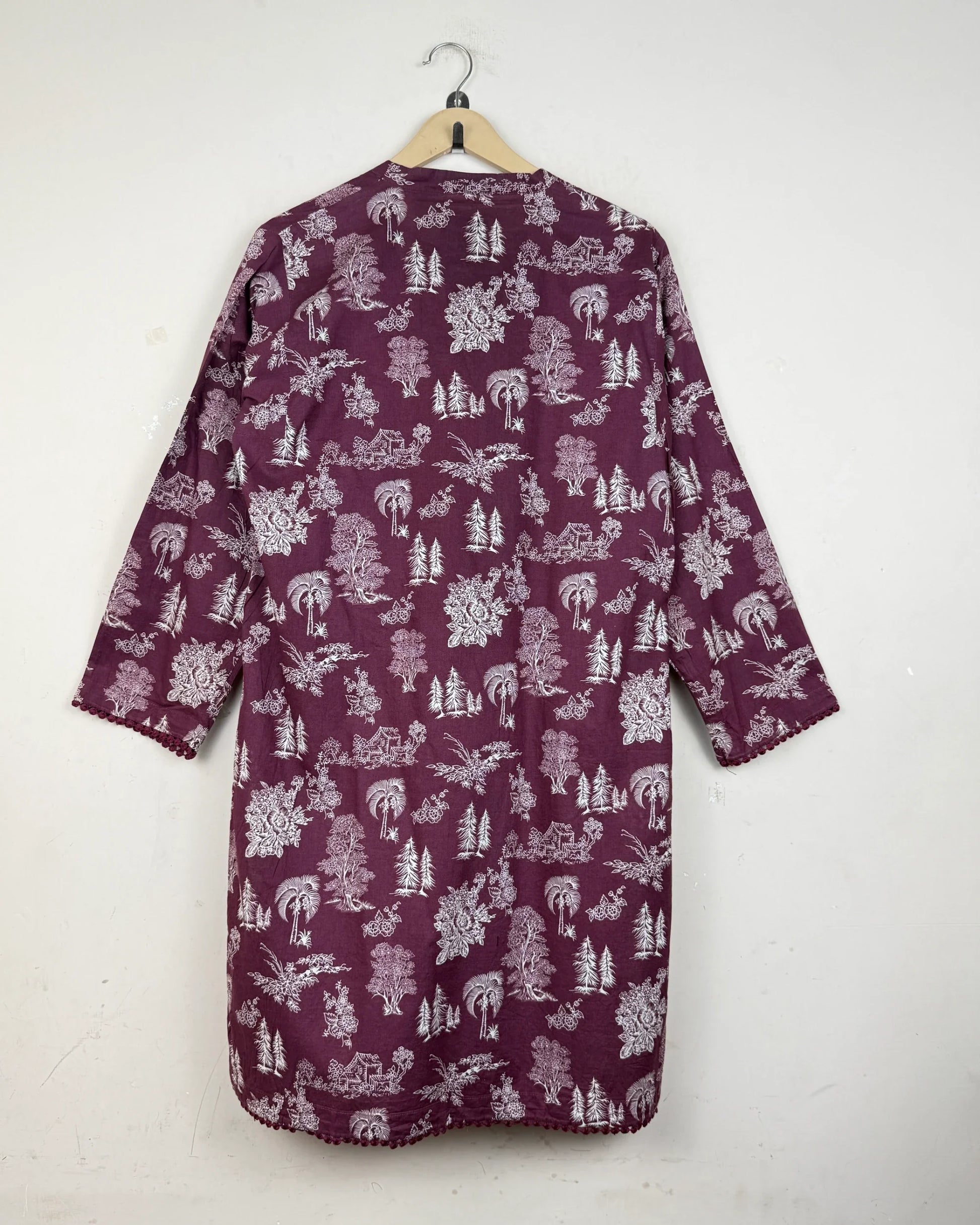 Preloved Summer Kurti by Khaadi in Burgundy Red Lawn Cotton for - Premium Condition | OTS Pakistan (SK-39)