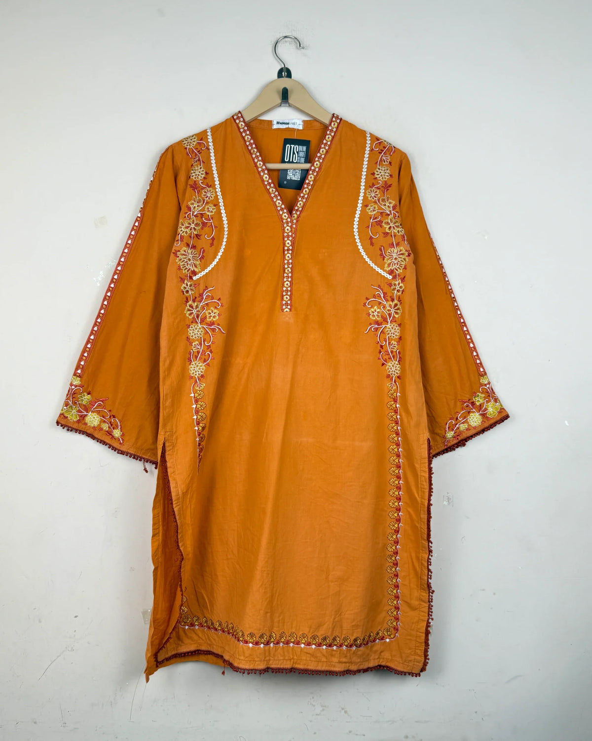IDEAS Orange Women's Summer Kurti (SK-41)