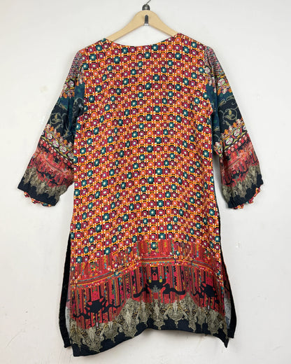 Buy Premium Summer Kurti in MULTI LAWN COTTON by Cut Label for | OTS Thrift Store Pakistan