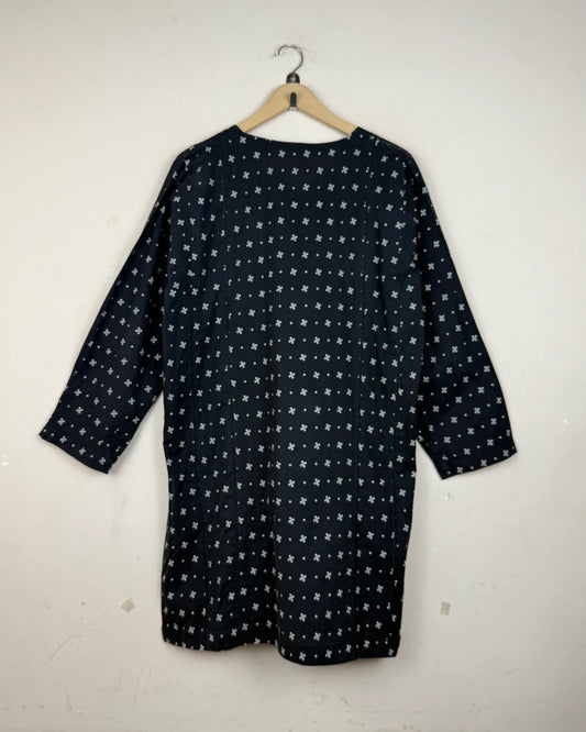 Buy Black Cotton Summer Kurti by KHAADI - Excellent condition for | Preloved OTS Pakistan (SK-50)