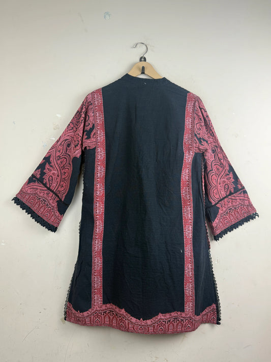 Order Sana Safinaz Summer Kurti in Black Cotton for Women - Premium at Online Thrift Store Pakistan (SK-51)