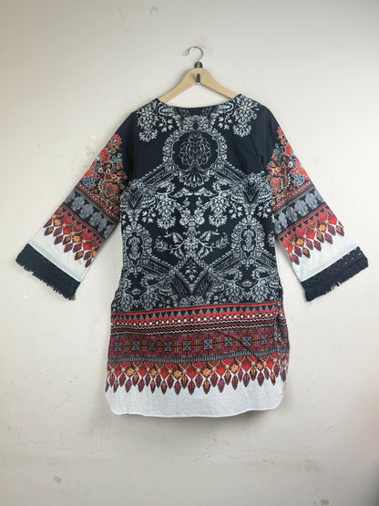Preloved Summer Kurti by LIMELIGHT in Black Lawn for Women - Premium Plus Condition | OTS Pakistan (SK-55)