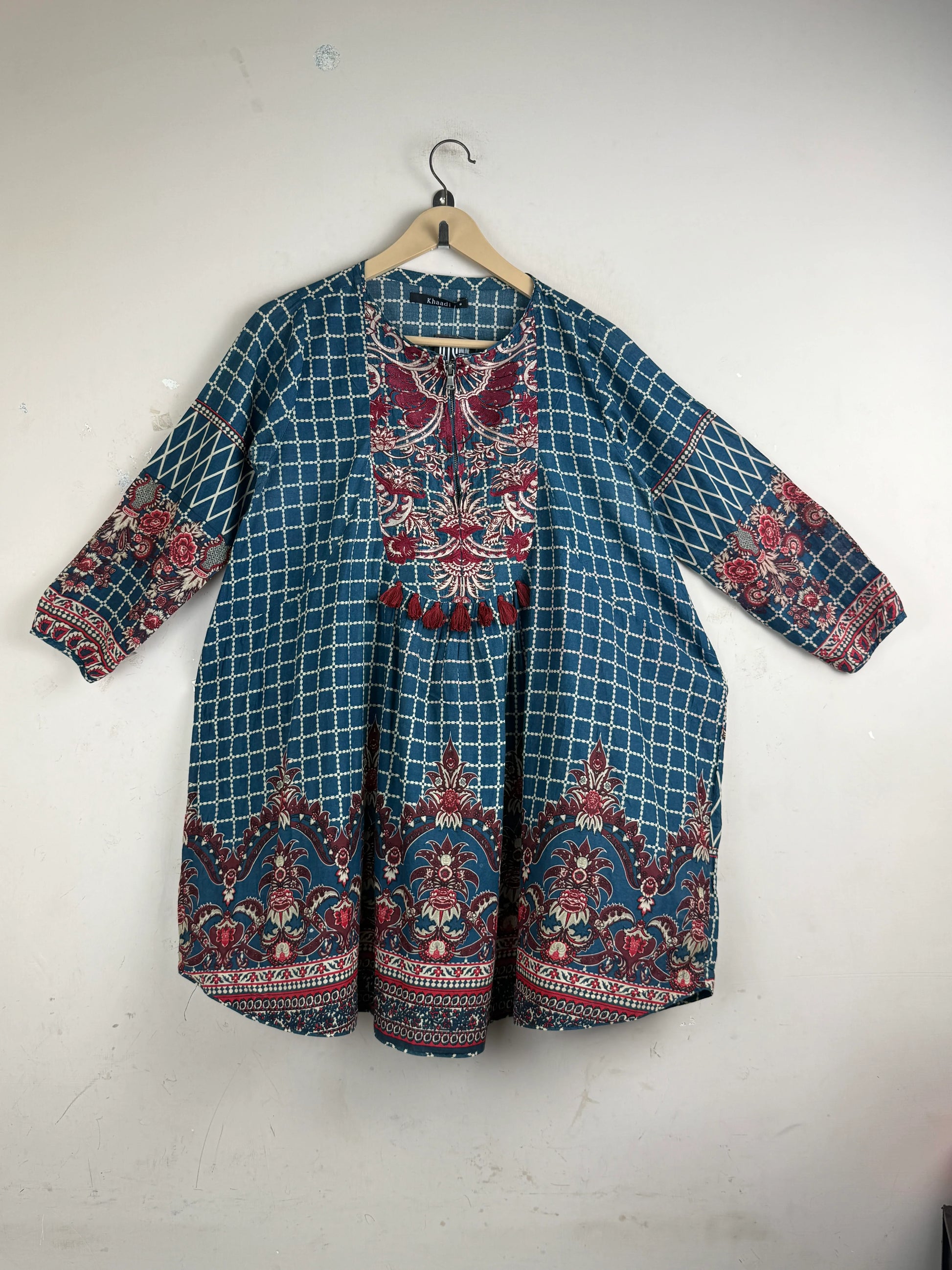 Shop Premium Summer Kurti by KHAADI | Preloved Branded Clothes | Multi Lawn | Women | OTS Thrift Store Peshawar Pakistan