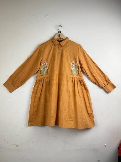 Shop Excellent Summer Kurti by NISHAT | Preloved Branded Clothes | Orange Lawn | Women | OTS Thrift Store Islamabad Pakistan
