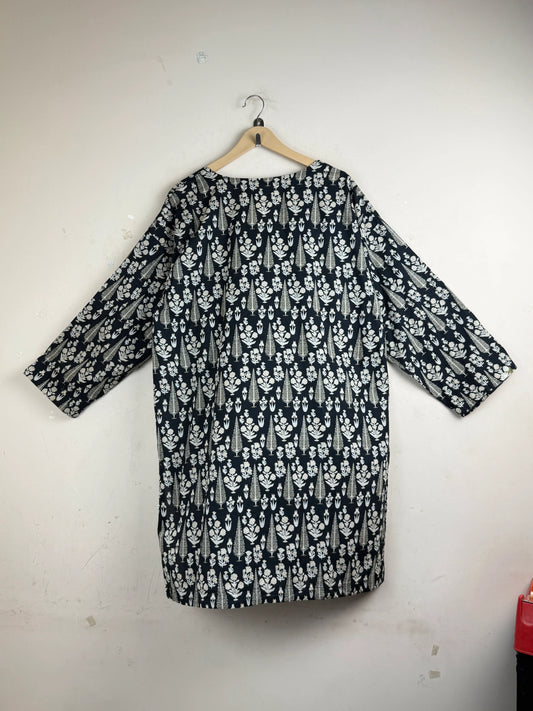 Buy Premium Summer Kurti in Black lawn by KHAADI for Women | OTS Thrift Store Pakistan