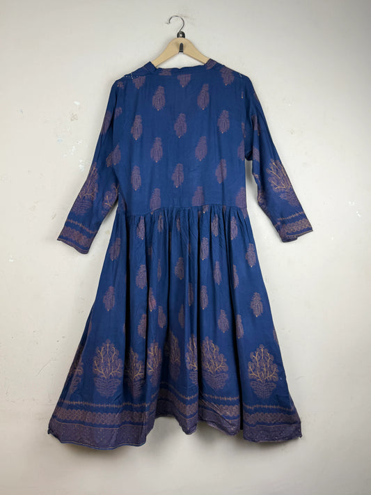 Find Excellent Blue Summer Kurti by Cut Label for Women | Shop OTS Thrift Store Pakistan (SK-81)
