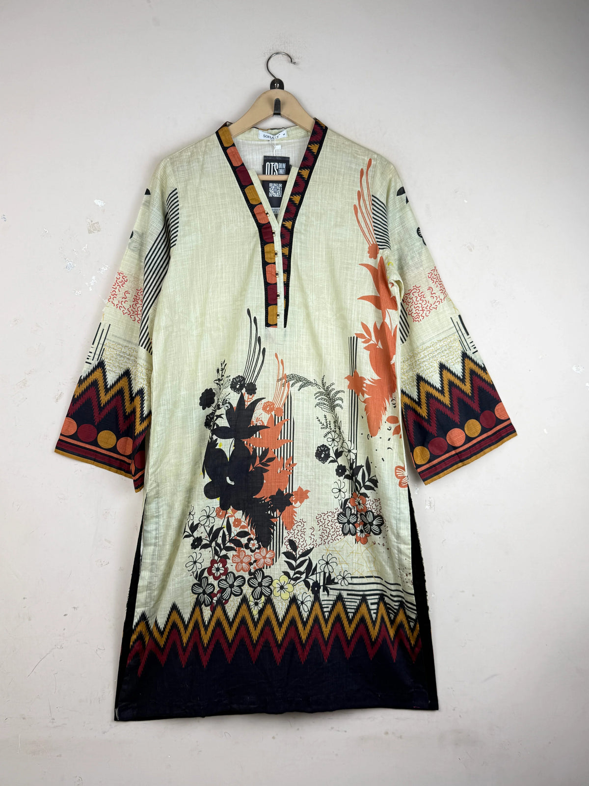 SOHAYE Beige Summer Kurti (SK-82)