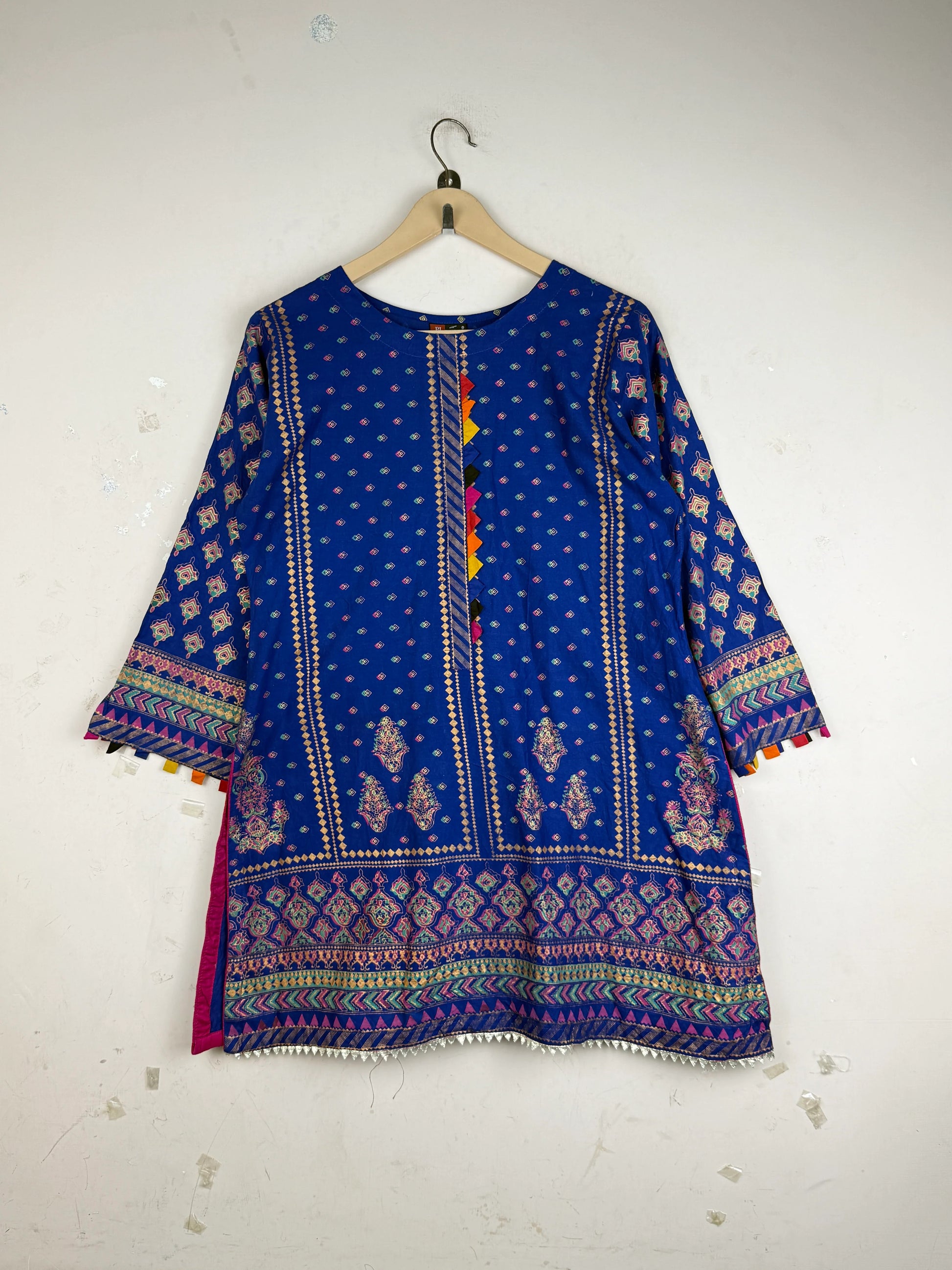 Secondhand Branded Summer Kurti by Bin jamil, Blue Lawn fabric, Premium condition, for Women - Online Thrift Shop Karachi Pakistan