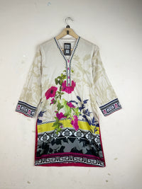CUT LABEL Beige Summer Kurti (SK-97)