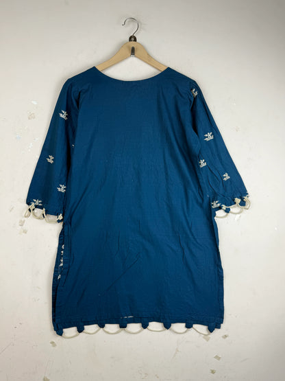 Buy Teal Lawn Summer Kurti by Maryam collection - Excellent condition for Women | Preloved OTS Pakistan (SK-99)