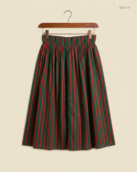 CUT LABEL (SKT-111) Red & Green Women'S Skirts
