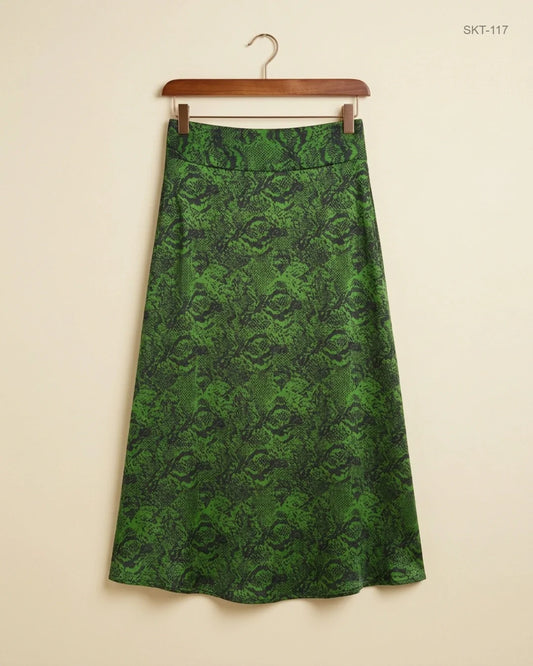 Premium Condition Women's skirts | Preloved Ange | Green Polyester | Thrift Shop for Womens Lahore Pakistan | OTS