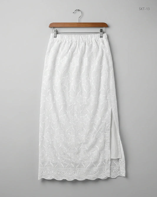 Women's skirts | CUT LABEL | Preloved Branded | White Cotton | Premium | OTS Thrift Store Islamabad Pakistan