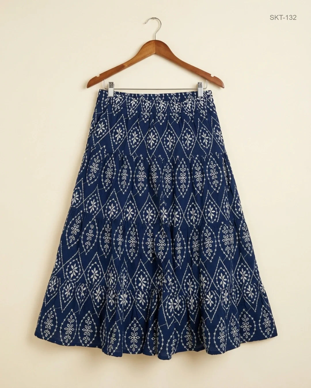 Secondhand Branded Women's skirts by Bonmarché, Blue Cotton fabric, Premium condition, for Womens - Online Thrift Shop Karachi Pakistan