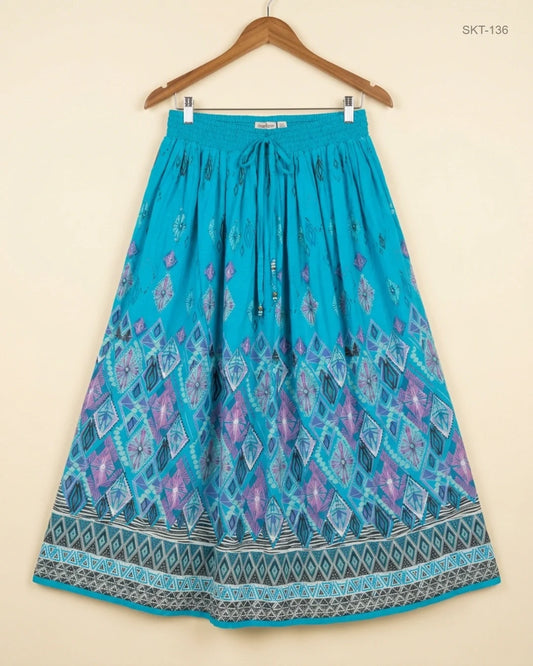Women's skirts | Papaya | Preloved Branded | Blue Cotton | Premium | OTS Thrift Store Lahore Pakistan