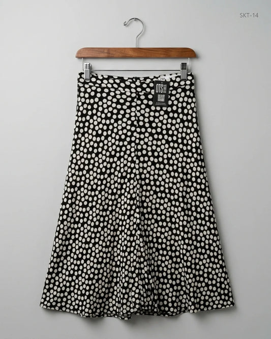 Women's skirts | Zara | Preloved Branded | Black & White Polyester | Premium | OTS Thrift Store Islamabad Pakistan