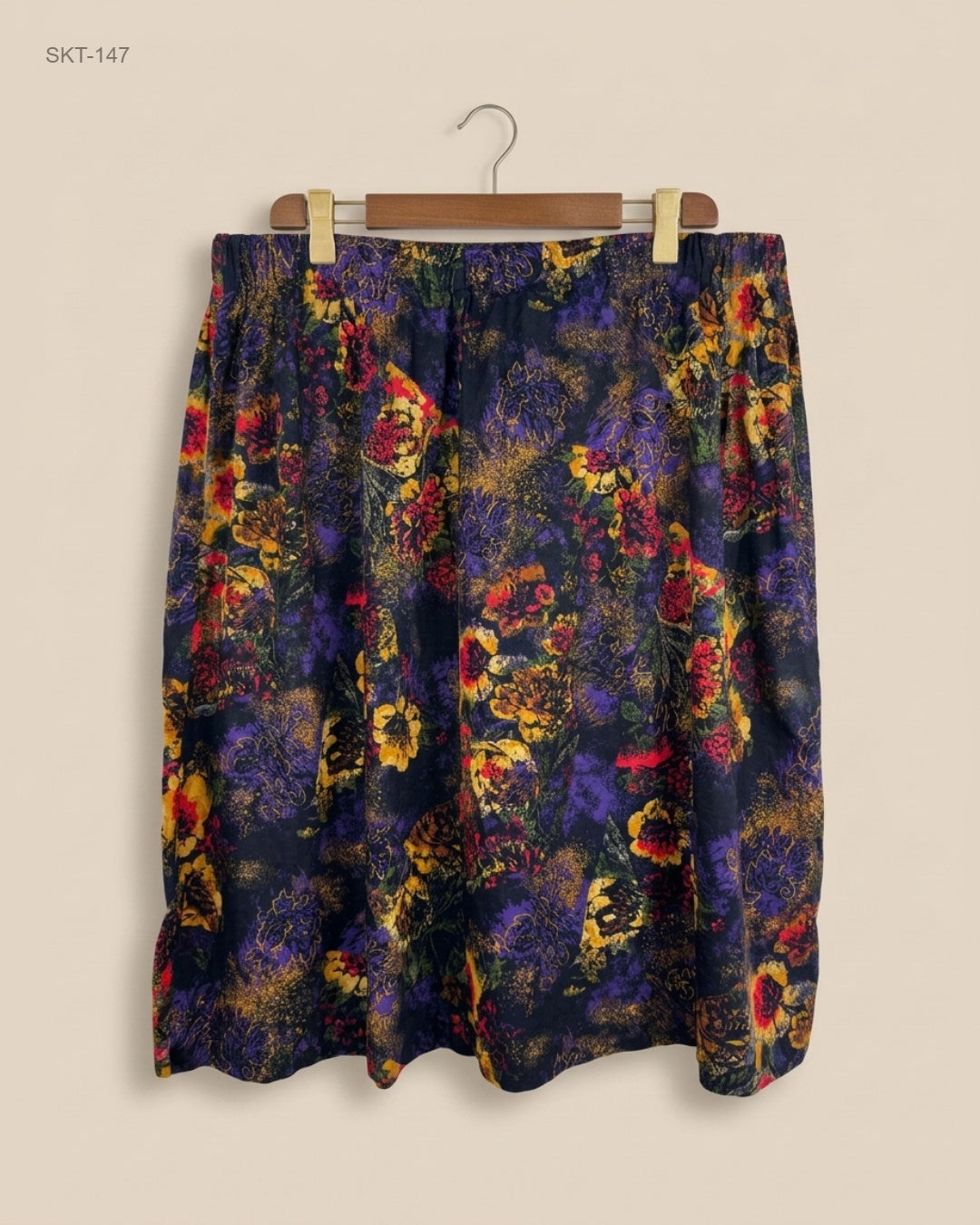 CUT LABEL (SKT-147) Floral Print A-Line Skirt