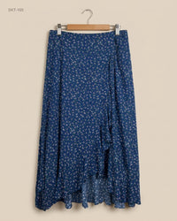 SARTA (SKT-165) High-Low Floral Midi Skirt
