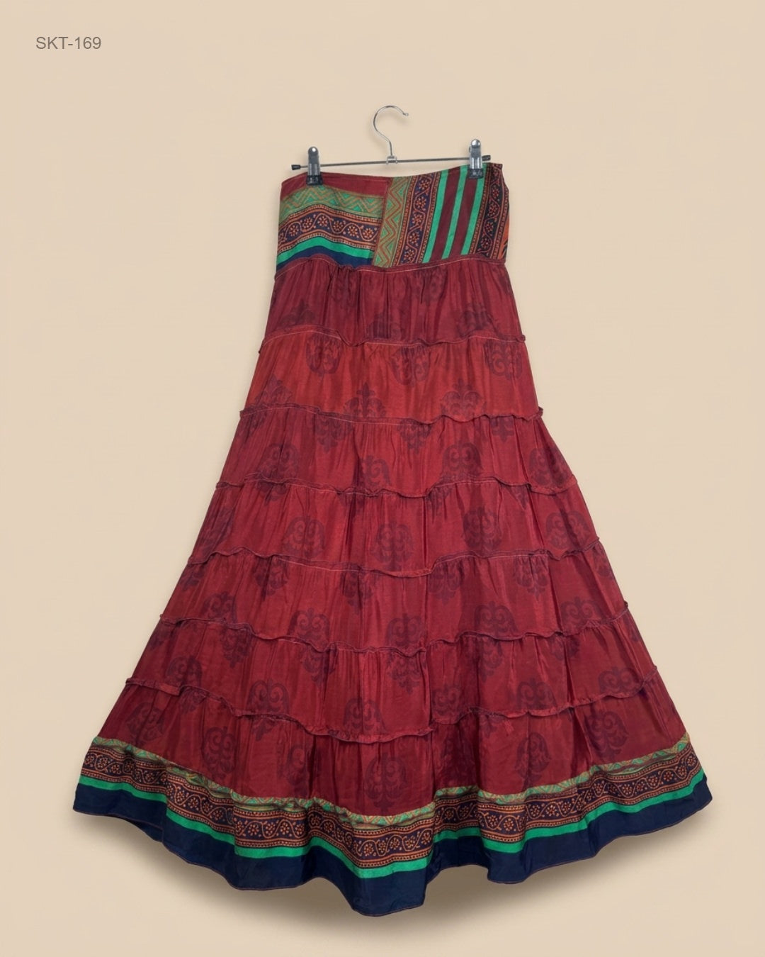 CUT LABEL (SKT-169) Bohemian Tiered Maxi Skirt