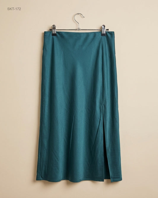 Shop Premium Women's skirts by CARA SANTANA | Preloved Branded Clothes | Green Polyester | Womens | OTS Thrift Store Lahore Pakistan