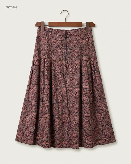 Women's skirts | ST MICHAEL | Preloved Branded | Maroon Viscose | Premium | OTS Thrift Store Islamabad Pakistan