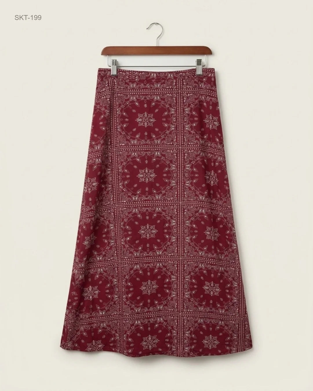 Preloved Premium Women's skirts by CUT LABEL, Maroon Cotton for Womens - OTS Thrift Shop Islamabad Pakistan