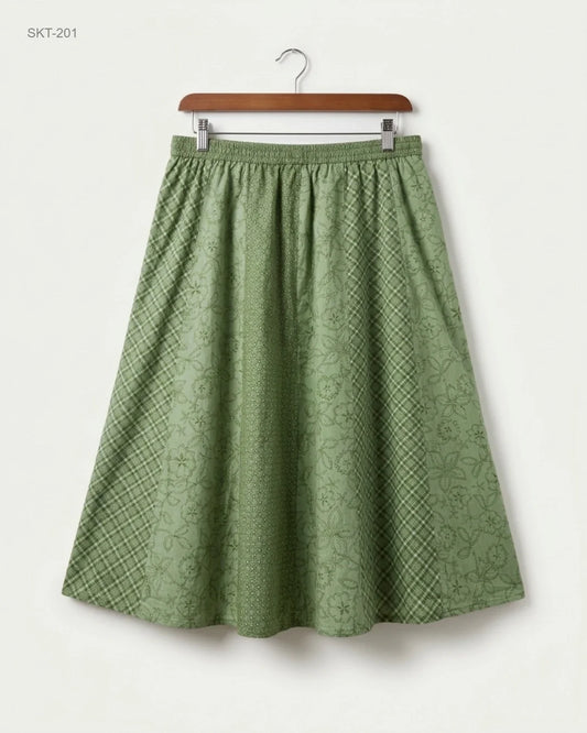 Women's skirts | BM | Preloved Branded | Green Cotton | Premium | OTS Thrift Store Karachi Pakistan