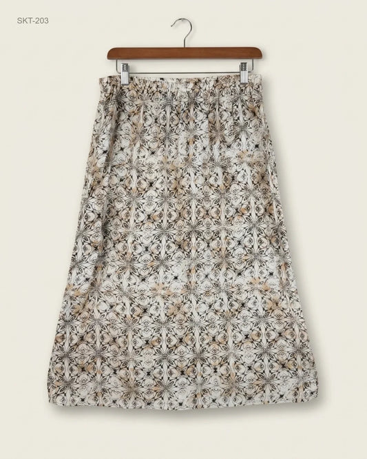 Secondhand Branded Women's skirts by Marks & Spencer, Beige Cotton fabric, Premium condition, for Womens - Online Thrift Shop Islamabad Pakistan