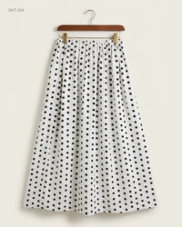 CUT LABEL (SKT-204) Polka Dot Maxi Skirt