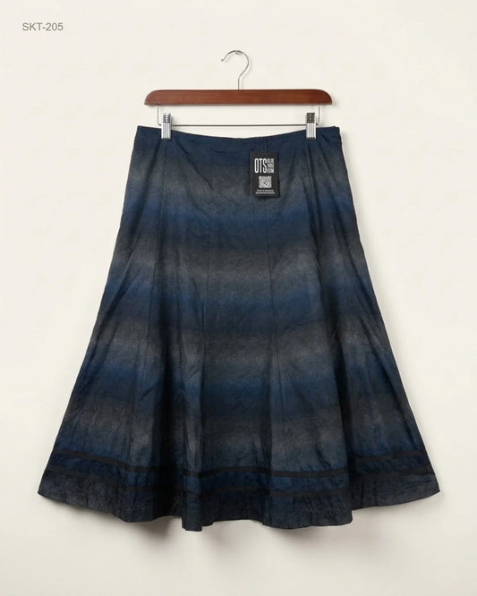 Preloved Premium Women's skirts by CUT LABEL, Black&BLUE Viscose for Womens - OTS Thrift Shop Peshawar Pakistan