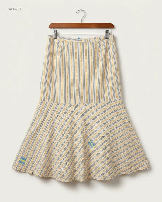 Preloved Premium Women's skirts by CUT LABEL, Beige Cotton for Womens - OTS Thrift Shop Lahore Pakistan