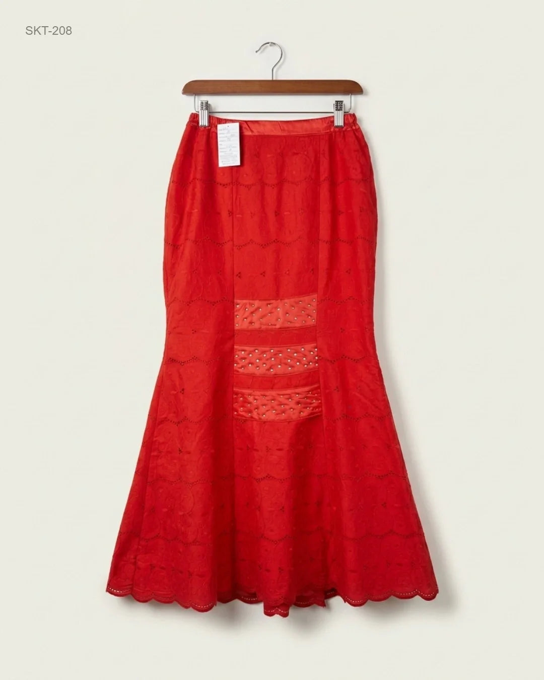 Women's skirts | CUT LABEL | Preloved Branded | Red Cotton | Premium | OTS Thrift Store Lahore Pakistan