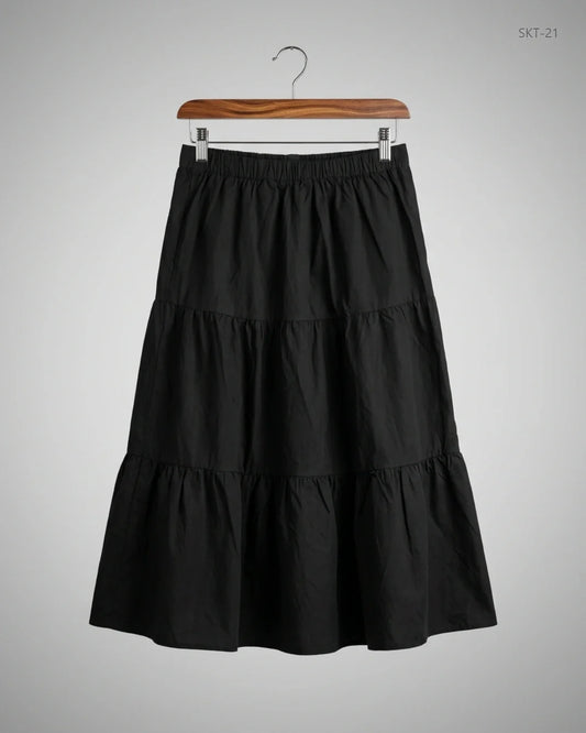 UK Imported secondhand Women's skirts - H&M brand, Black Cotton, Premium condition, for - Online Thrift Store Peshawar Pakistan