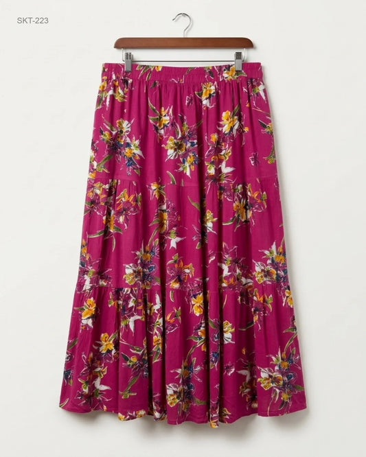 Secondhand Branded Women's skirts by COTTON TRADERS, Pink Cotton fabric, Premium condition, for Womens - Online Thrift Shop Peshawar Pakistan