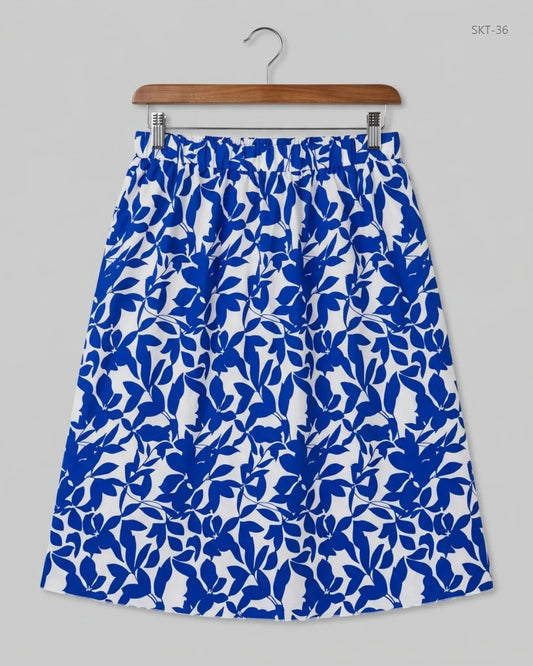 Preloved Premium Women's skirts by Shein, Blue & White Polyester for - OTS Thrift Shop Karachi Pakistan
