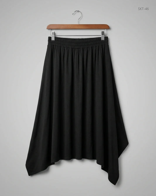 UK Imported secondhand Women's skirts - Boohoo brand, Black Viscose, Premium condition, for - Online Thrift Store Lahore Pakistan