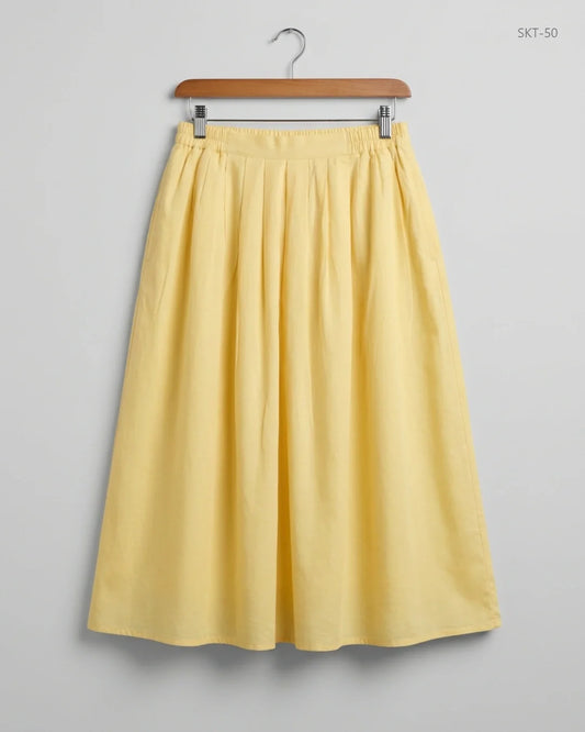UK Imported secondhand Women's skirts - CUT LABEL brand, Yellow Cotton, Premium condition, for - Online Thrift Store Karachi Pakistan