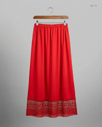 CUT LABEL Red Women'S Skirts (SKT-51)