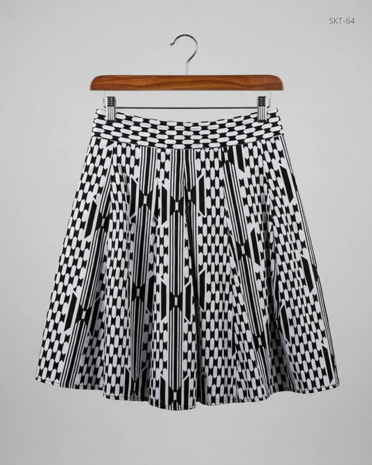 UK Imported secondhand Women's skirts - CUT LABEL brand, Black & White Cotton, Excellent condition, for - Online Thrift Store Peshawar Pakistan