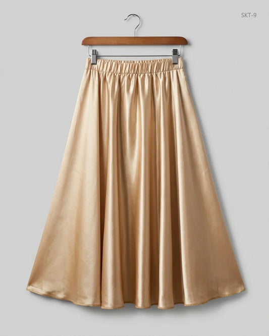 UK Imported secondhand Women's skirts - CUT LABEL brand, Gold SILK, Premium condition, for - Online Thrift Store Islamabad Pakistan