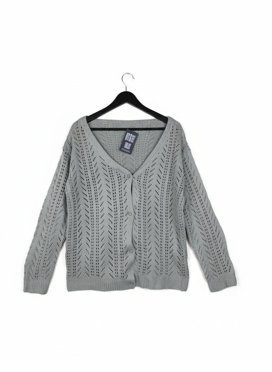 Winter Cardigans & Sweaters | Cut label | Preloved Branded | Gray Cotton | Premium | OTS Thrift Store Lahore Pakistan