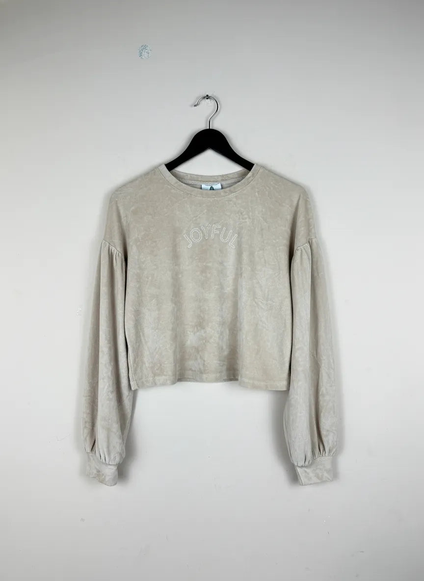 UK Imported secondhand Winter Crop Tops - George brand, Beige Cotton, Premium condition, for Women - Online Thrift Store Peshawar Pakistan