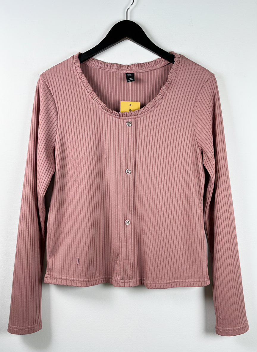 UK Imported secondhand Winter Crop Tops - SHEIN brand, PINK POLYSTER, PREMIUM PLUS condition, for Women - Online Thrift Store Islamabad Pakistan
