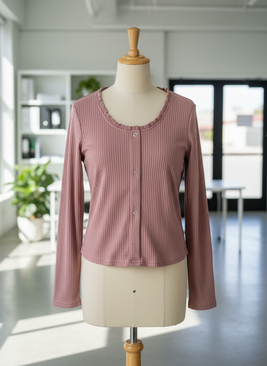 Pink Winter Crop Tops by SHEIN (WWCT-107)