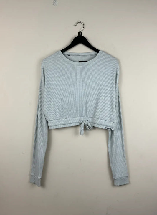 Winter Crop Tops | gymshark | Preloved Branded | dove white Cotton | Premium | OTS Thrift Store Karachi Pakistan