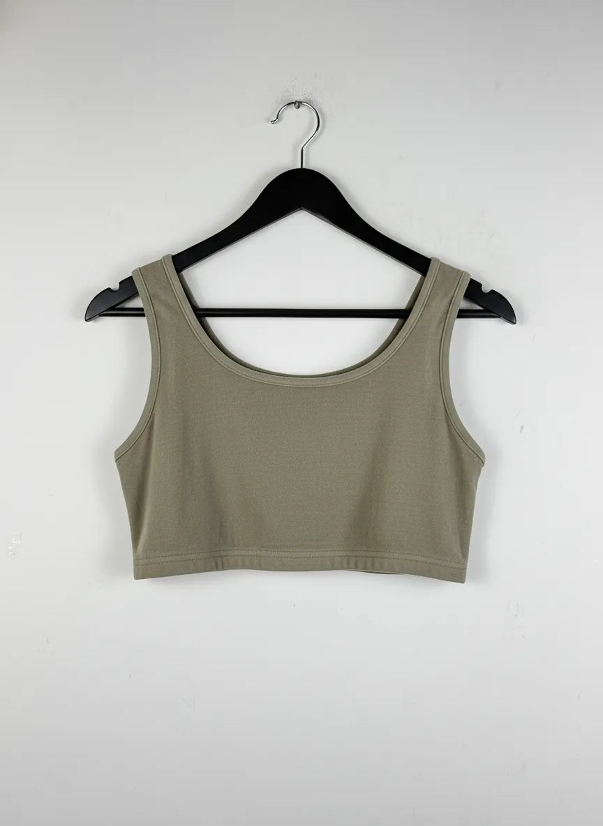 UK Imported secondhand Winter Crop Tops - Unknown brand, Brown Polyester, Premium condition, for Women - Online Thrift Store Lahore Pakistan