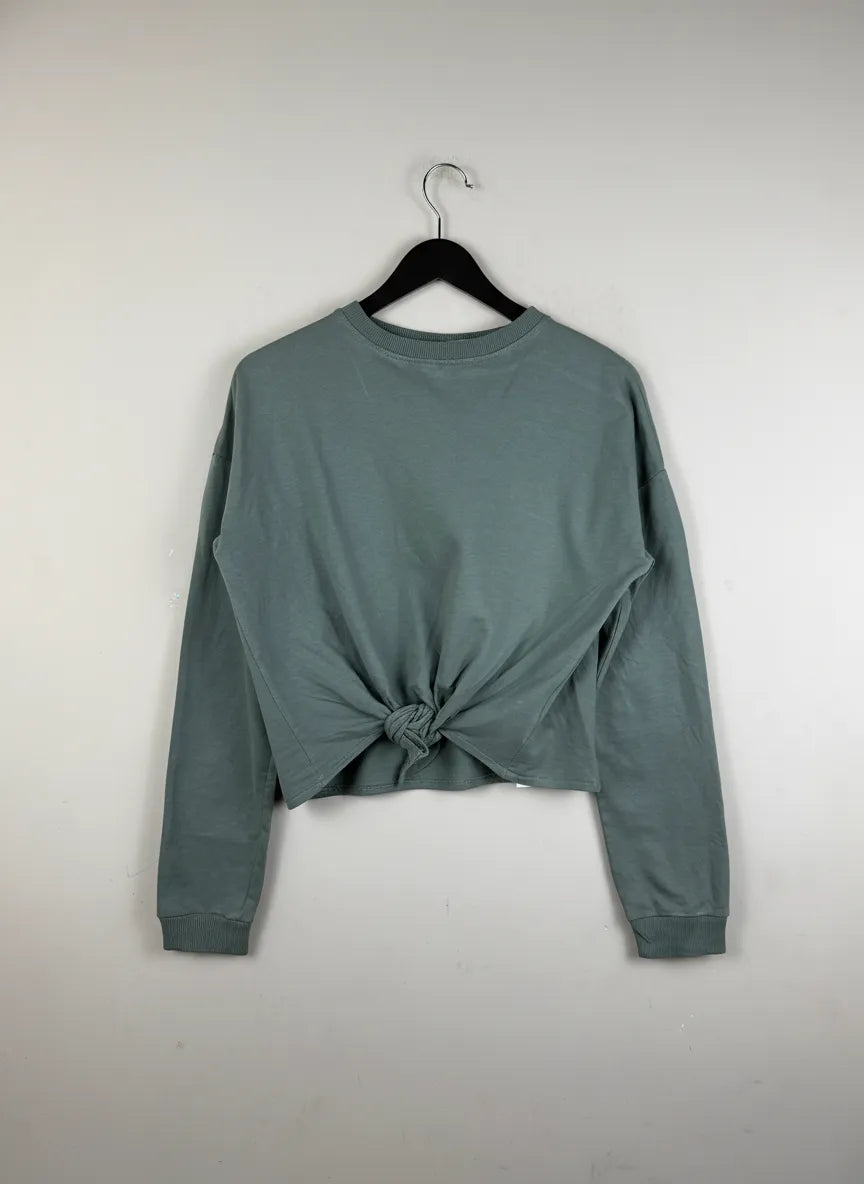 Winter Crop Tops | H&M | Preloved Branded | LightGreen Cotton | Premium | OTS Thrift Store Lahore Pakistan
