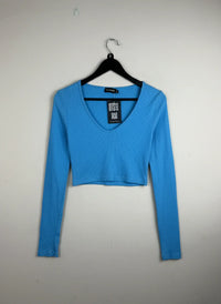 Sky Blue Winter Crop Top by Pretty Little Thing (WCT-216)